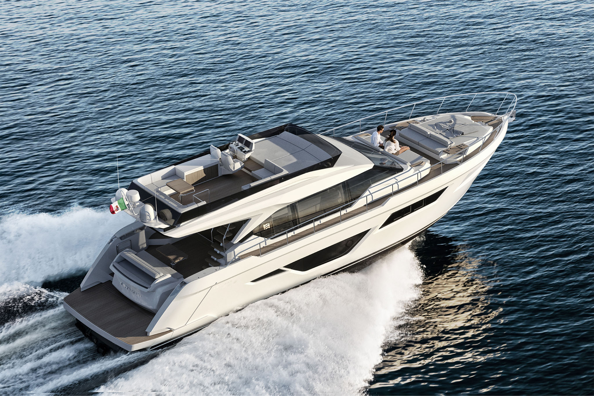 Мировая премьера Ferretti Yachts 580 на выставке в Дюссельдорфе