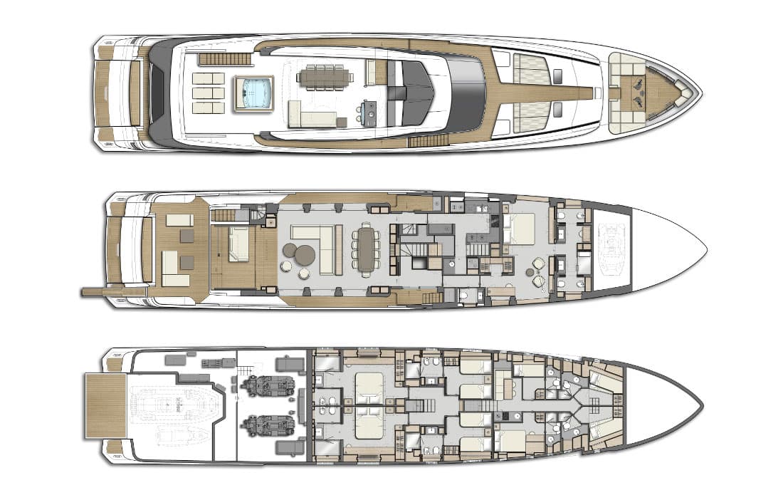Яхта Custom Line Saetta 120 фото 3.1