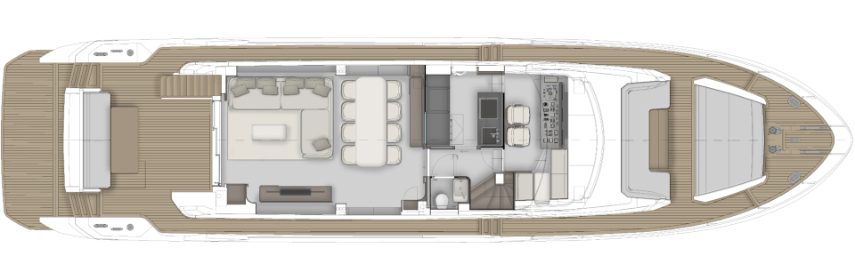 Яхта Ferretti Yachts 800 фото 3.5