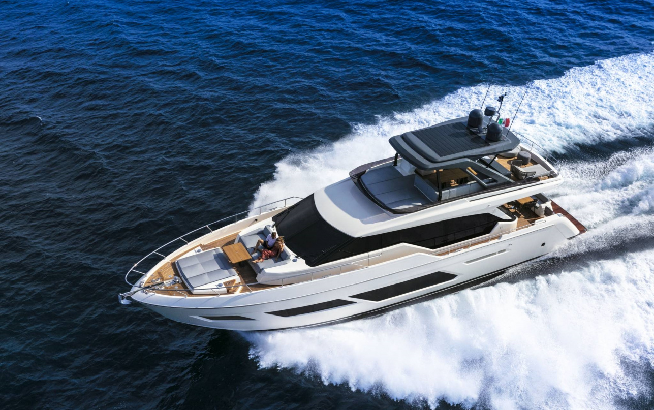 Яхта Ferretti Yachts 720 в Москве, Сочи, Санкт-Петербурге, Европе -  Burevestnik Group